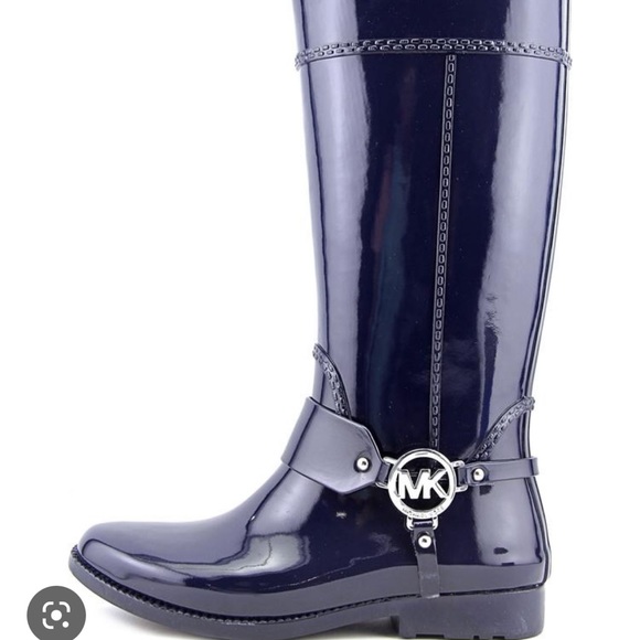 Michael Kors Fulton Harness Tall Rainboot Size 8 - Picture 2 of 13